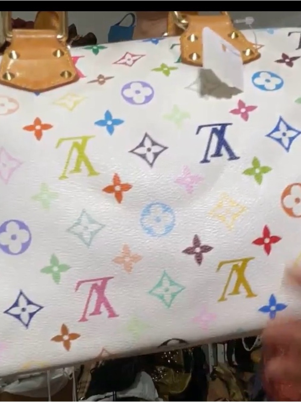 Louis Vuitton White Multicolor Monogram Canvas Speedy - Picture 10 of 17